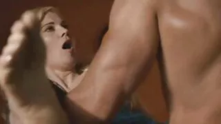 Girl in gloves wedged a big ass for a good Anal